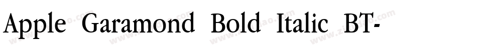 Apple Garamond Bold Italic BT字体转换
